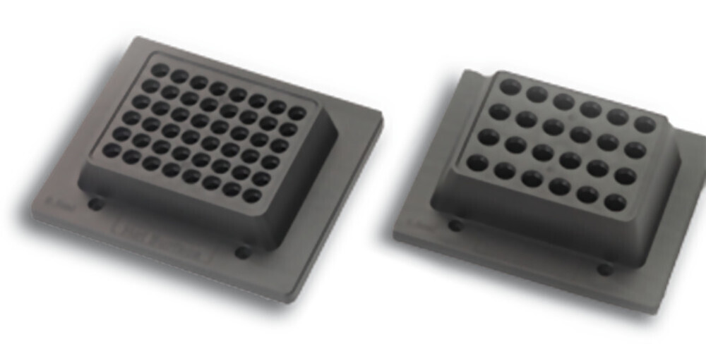Accessories exchange block for reaction vessels, Gesch. for, 48 reaction vials 0.5 ml, 1 piece