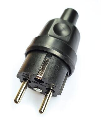 Mounting set, earthed plug/multi-pole coupling for heating tapes and heating cords, earthed plug, 1 piece