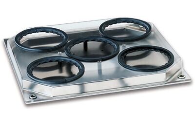 Accessories holder for shakers UNIMAX 1010, PROMAX 1020, DUOMAX 1030 and POLYMAX 1040, Holder for 5 Erlenmeyer flasks 250 ml, 1 piece