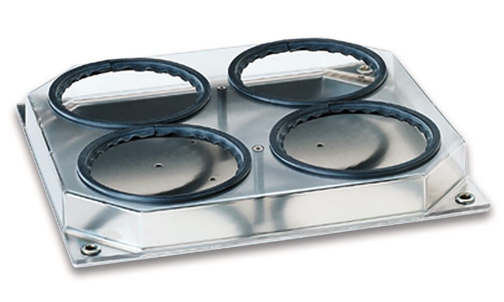 Soporte de accesorios para agitadores UNIMAX 1010, PROMAX 1020, DUOMAX 1030 y POLYMAX 1040, Soporte para 4 matraces Erlenmeyer de 500 ml, 1 pieza