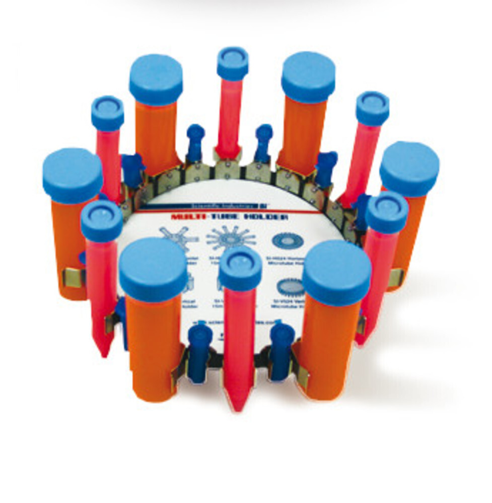 Accessories for Vortex Genie® series Holder for centrifuge tubes/reaction vessels, Holder for 6 centrifuge tubes 50 ml, 6 centrifuge tubes 15 ml and 12 reaction vessels 1.5/2.0 ml, 1 piece