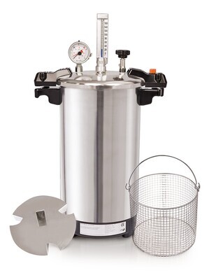 Table steam sterilizer CertoClav EL series, 12 l, 1.4/2.7 bar, EL 12L, 1 piece