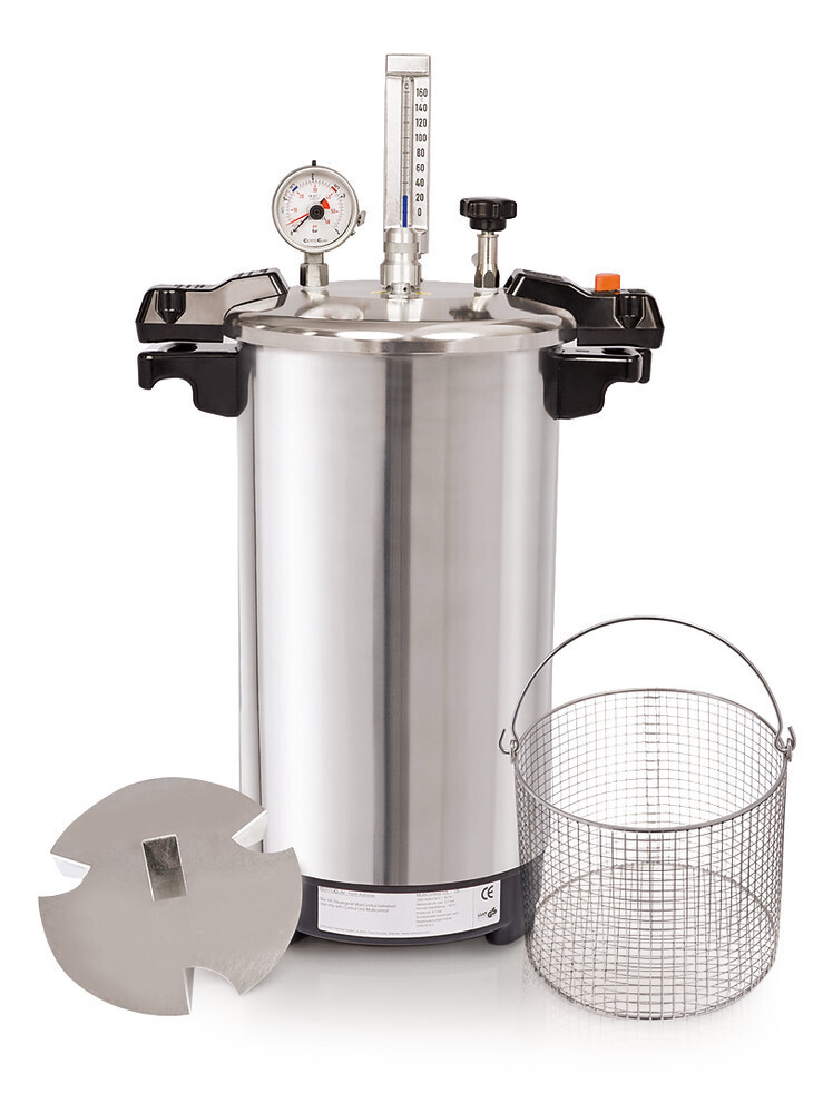 Table steam sterilizer CertoClav EL series, 18 l, 1.4/2.7 bar, EL 18L, 1 piece
