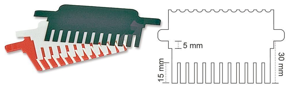 Peine ROTIPHORESE® PROclamp MINI, 2,0 mm, Bolsa, 12, 1 Pieza