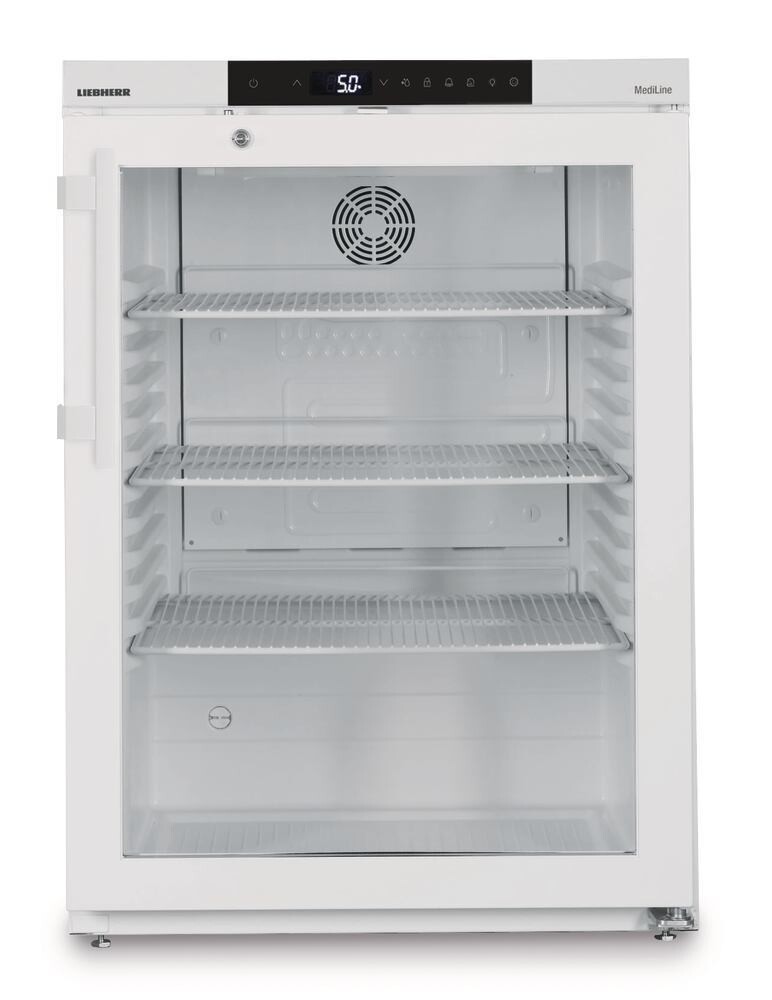 Refrigerator MediLine type LK series with insulating glass door, 132 l, LKUv 1613, 1 piece