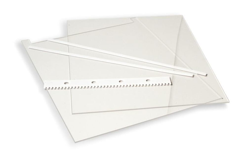 Glass Plates for Sequencing Electrophoresis Unit, Notched glass plate, 2 Pieces
