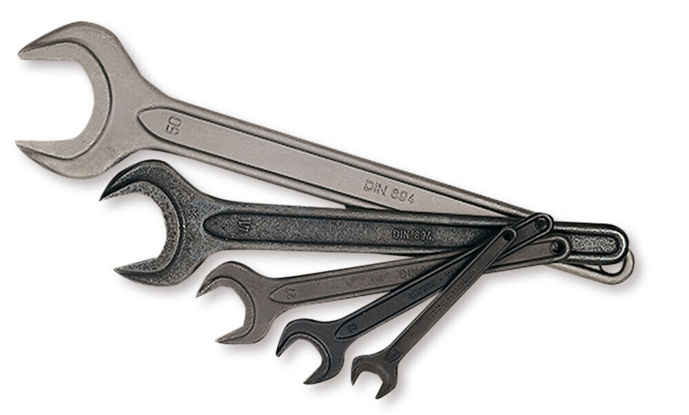 Accessories open-end wrench set open-end wrench set IV, size no. 14 - 17 - 19 - 22 - 27 - 50 - 55, 1 Set