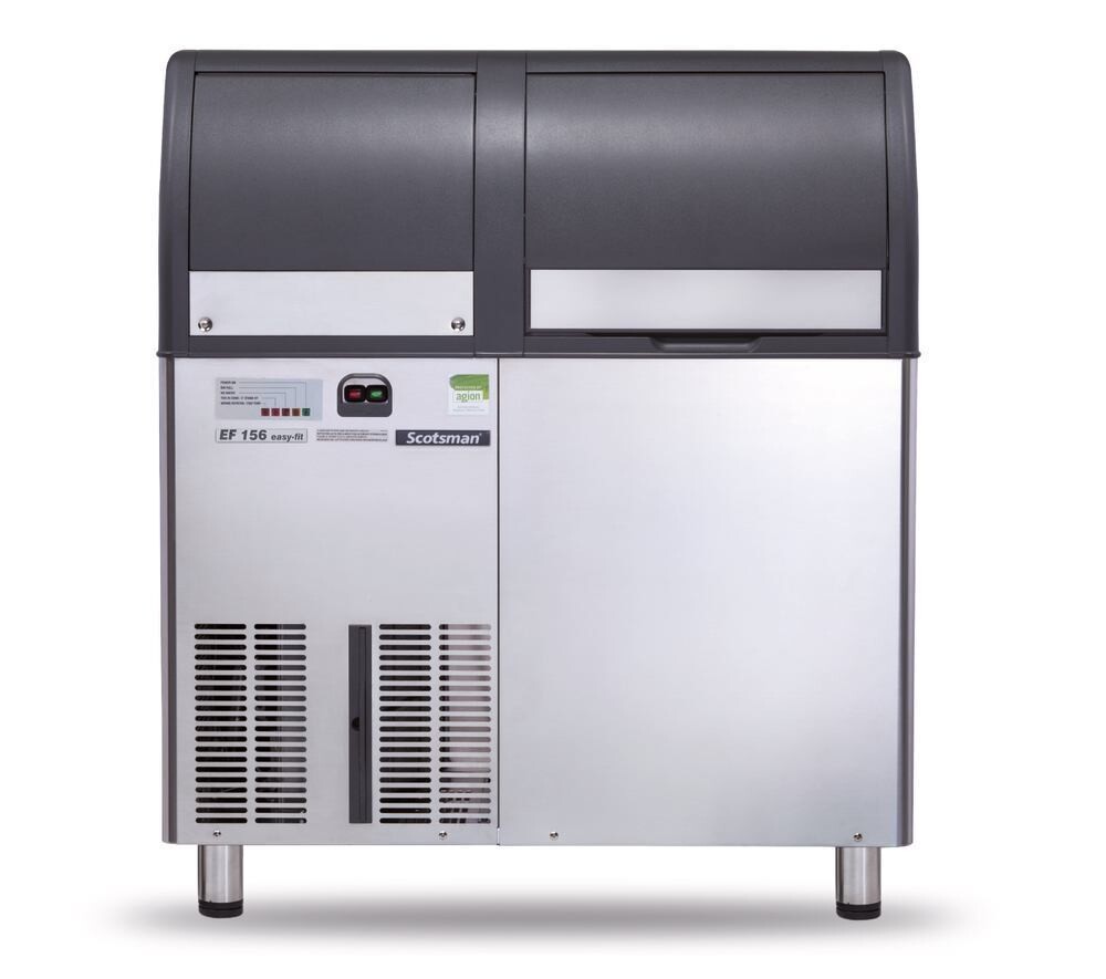 Macchina per il ghiaccio serie EF SCOTSMAN® con serbatoio del ghiaccio e pompa per l'acqua di scarico Versione standard, 160 kg, 60 kg, EF 156 OX, 1 pezzo