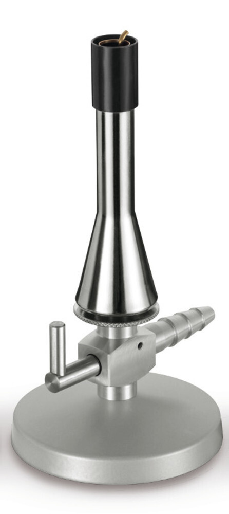 Teclu burner with tap, pilot light and air control, Natural gas, 1530 °C, 1 Piece