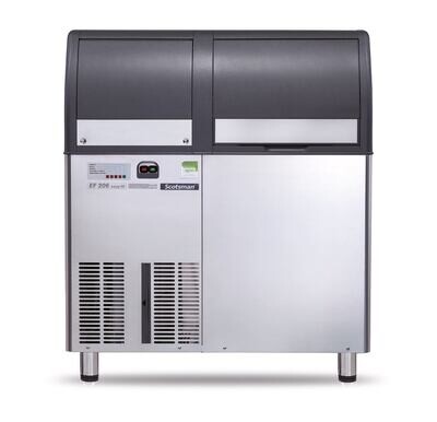 Ice machine EF series SCOTSMAN® with ice reservoir and waste water pump Laboratory version - connection for demineralized water, 200 kg, 60 kg, EF 206 OX VE, 1 piece