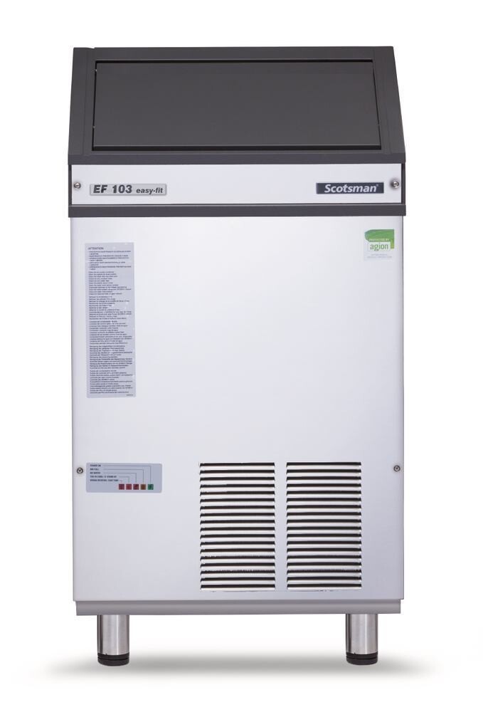 Ice machine EF series SCOTSMAN® with ice reservoir and waste water pump Laboratory version - connection for demineralized water, 130 kg, 30 kg, EF 103 OX VE, 1 piece