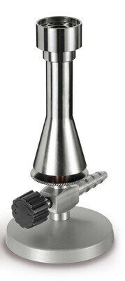 Teclu burner with needle valve, extended heating capacity and air control, Propane gas, 1600 °C, 1 piece