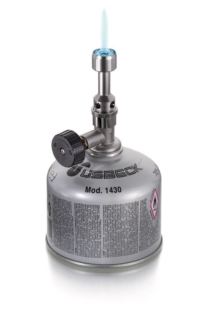 Gas burner for cartridges according to Bunsen model 1422, 1 piece