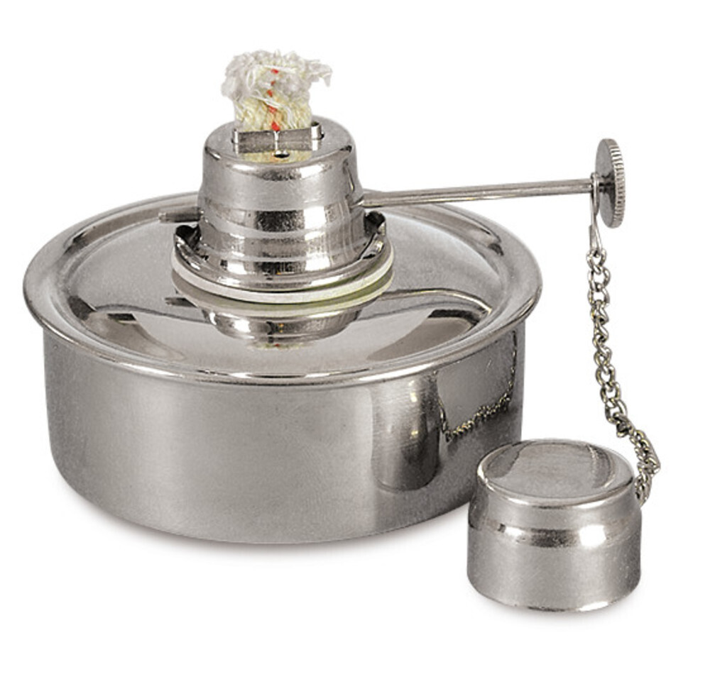 Stainless steel spirit burner, 1 piece