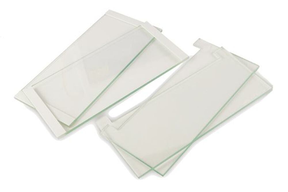 Glass Plates ROTIPHORESE® PROclamp MINI Wide, Notched glass plates, 2 Pieces