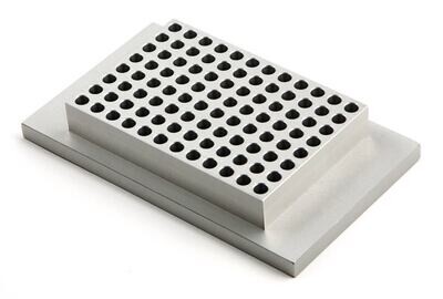 Accesorios bloque intercambiable para placas PCR de 96 pocillos y placas de microtitulación, Gesch. frontal, placa PCR de 96 pocillos (sin/con marco), utilizable para Dual, 1 pieza