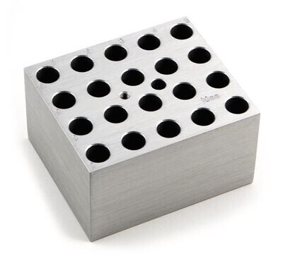 Accessories interchangeable block for sample tubes/sample glasses, Gesch. front, 20 tubes 12 mm, 1 piece