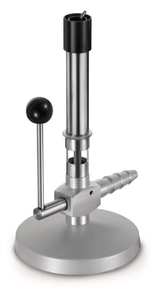 Gas burner according to Bunsen with lever tap, pilot light and air regulation, Propane gas, 1520 °C, 1 piece