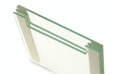 Notched Glass Plates ROTIPHORESE® PROclamp MINI Wide with fixed spacers, 1.0 mm, 2 Pieces