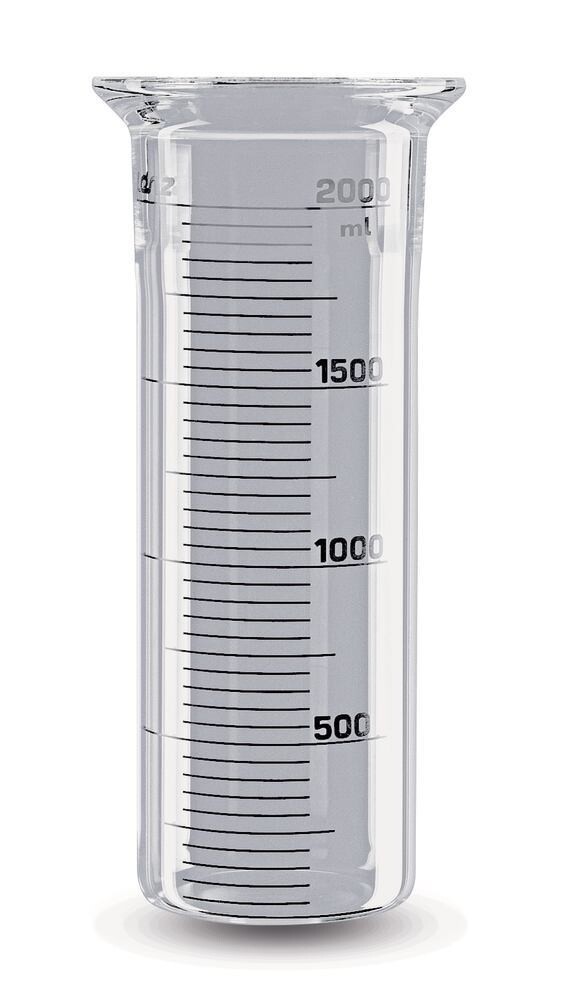 Récipient de réaction à bride plate cylindrique, gradué (2) Fond plat, DN 100, 105 mm, Hauteur, 330 mm, 1 Pièce