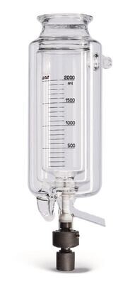 Reaktionsgefäß, DN100, 1,0 l, zylindr.,, gradu., Temp.-Vak.-Mantel, Entleerungsventil., 1 Stück