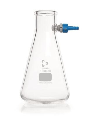Bottiglia di aspirazione a forma di Erlenmeyer, 1000 ml, 1 pezzo