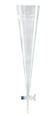 Sedimentation cone acc. to Imhoff with stop cock, 1 Piece