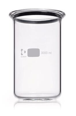 Planflansch-Becher, DURAN®, DN150,, mit Nut, 3000 ml, 1 Stück