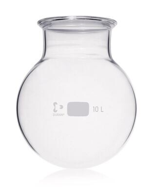 Palloni a fondo tondo a flangia piatta DURAN®, 10000 ml, 280 mm, Altezza, 340 mm, 1 Pezzo