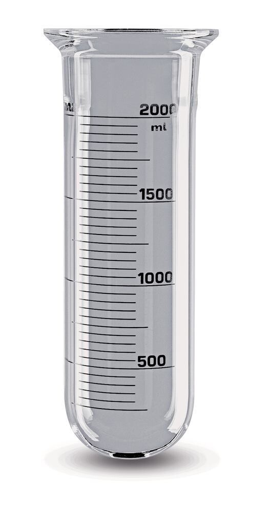 Flat flange reaction vessel cylindrical, graduated (1) Round bottom, DN 60, 65 mm, Height, 85 mm, 1 Piece