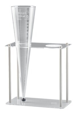 Gestell für 2 Imhoff-Sedimentiergefäße, PMMA, L 300 x B 150 x H 290 mm, 1 Stück