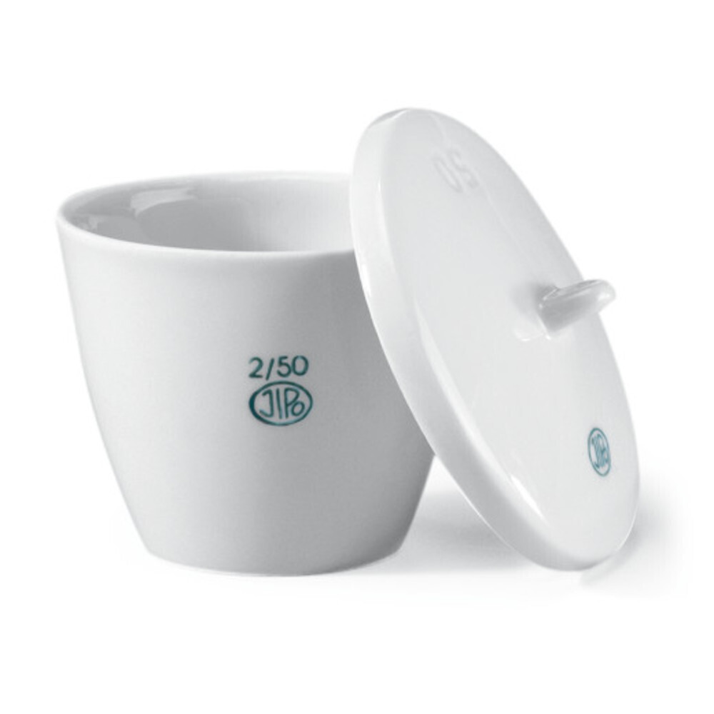 Rotilabo®-Schmelztiegel, mittelhohe Form, aus glasiertem Porzellan, Vol. 200 ml, 5 Stück