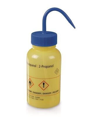 Frasco de lavado con cuello ancho, isopropanol, azul, 1 Pieza