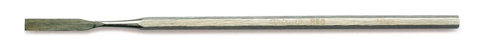 Mikro-Spatel, gerade, Edelstahl 18/10, Sechskant-Griff, Breite 4 mm, L 140 mm, 1 Stück