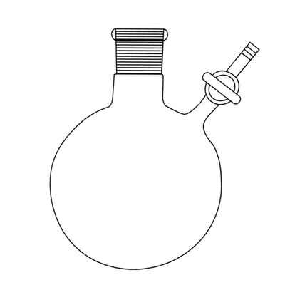 Nitrogen round flask with stop cock, special sizes, 10 ml, 14/23, 1 Piece
