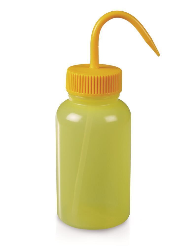 Wash bottle wide neck, Neutral, no printed text, yellow, 1 Piece