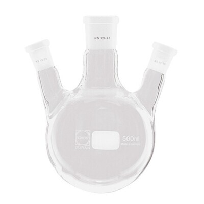 Three-necked round-bottom flasks side necks, bevelled, 250 ml, 29/32, 14/23, 1 Piece