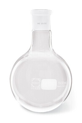 Flacons à fond rond Verre transparent, 100 ml, 14/23, 1 Pièce