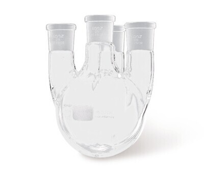 Four-necked round bottom flask Parallel side necks, 500 ml, 29/32, 1 Piece