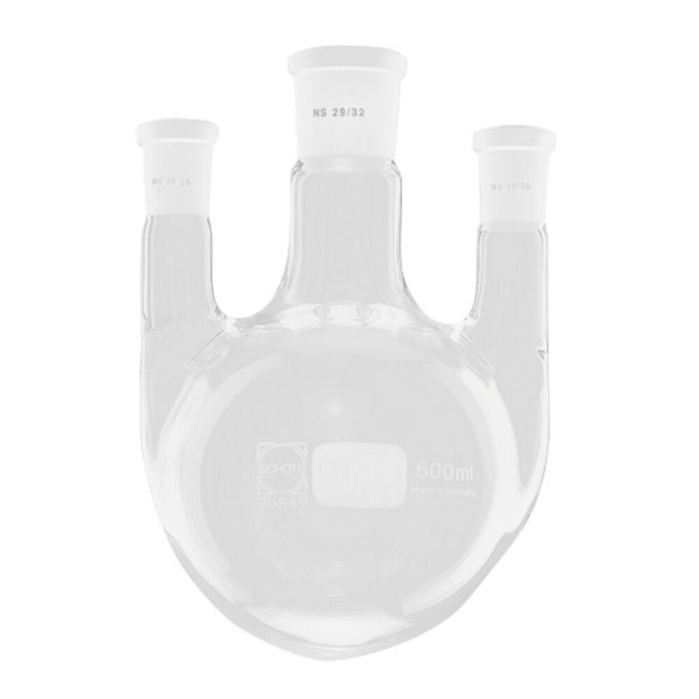 Three-necked round-bottom flasks parallel side necks, 3000 ml, 29/32, 14/23, 1 Piece