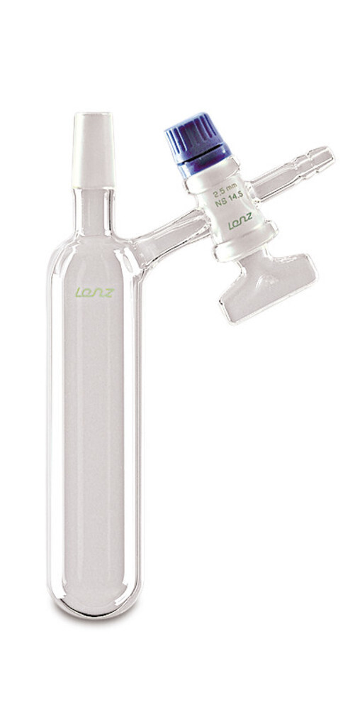 Tubo de nitrógeno con cono de vidrio esmerilado 14/23, 100 ml, 1 pieza