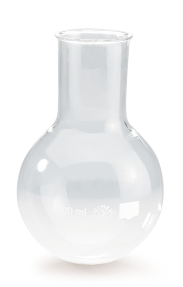 Palloni a fondo tondo ROTILABO® con bordo bordato Collo largo, 100 ml, 10 Pezzo(i)