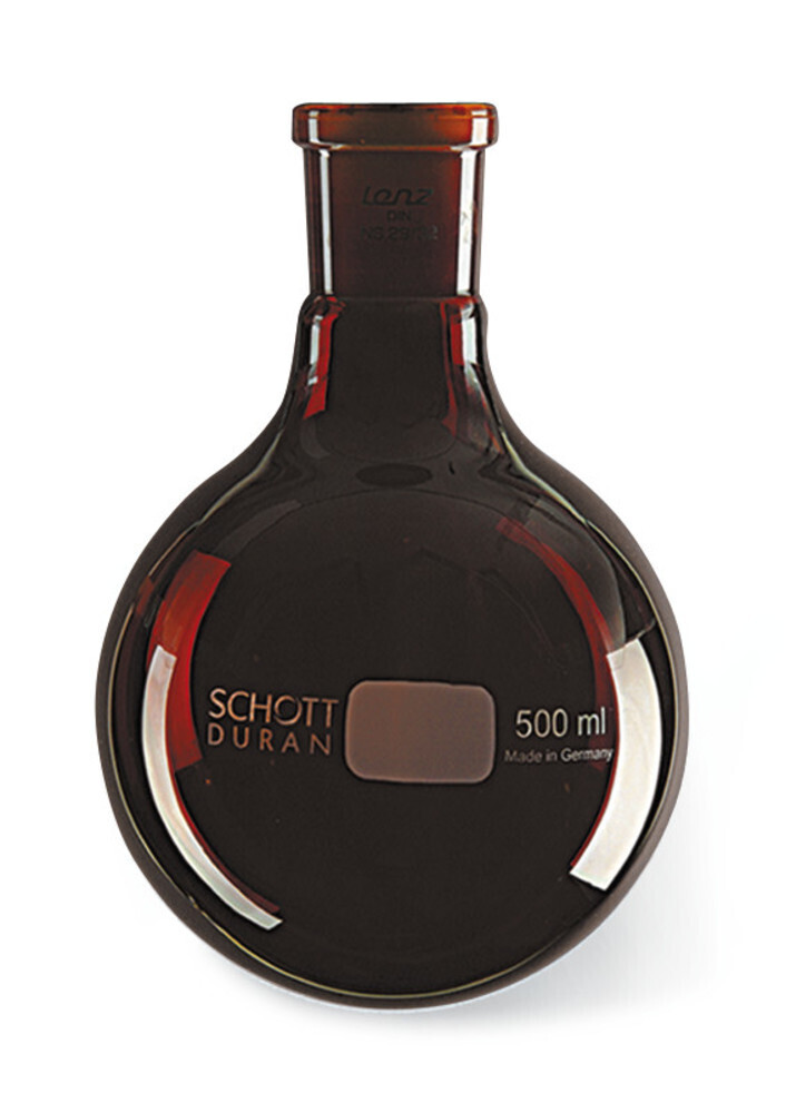 Round bottom flasks Brown glass, 500 ml, 1 Piece