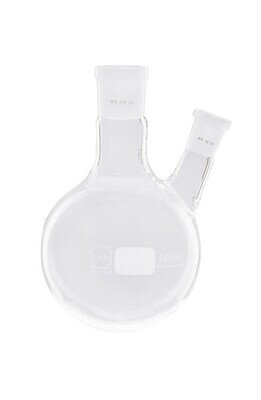Zweihals-Rundkolben, DURAN®, 100 ml, Seitenhals schräg NS 19/26, Mittelhals NS 29/32, 1 Stück