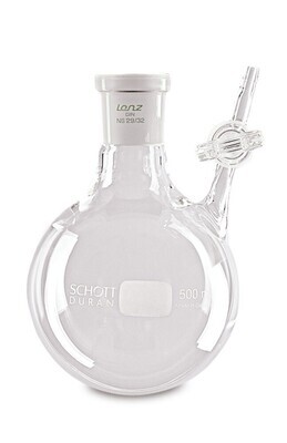 Ballon rond d&#39;azote avec robinet d&#39;arrêt, 500 ml, 29/32, 1 pièce