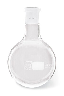 Matraces de fondo redondo Vidrio transparente, 50 ml, 24/29, 1 Pieza