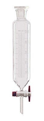Embudo de separación cilíndrico Con tapones de PTFE, 500 ml, 2 Unidad(es)