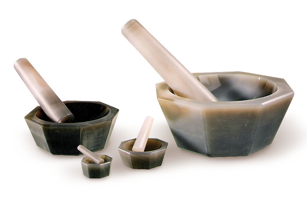 Mortars with pestle low form, 150 ml, 1 Set