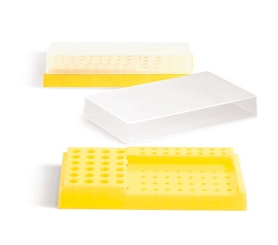 Reaction vial stands PCR workstation, neon yellow, 1 Piece