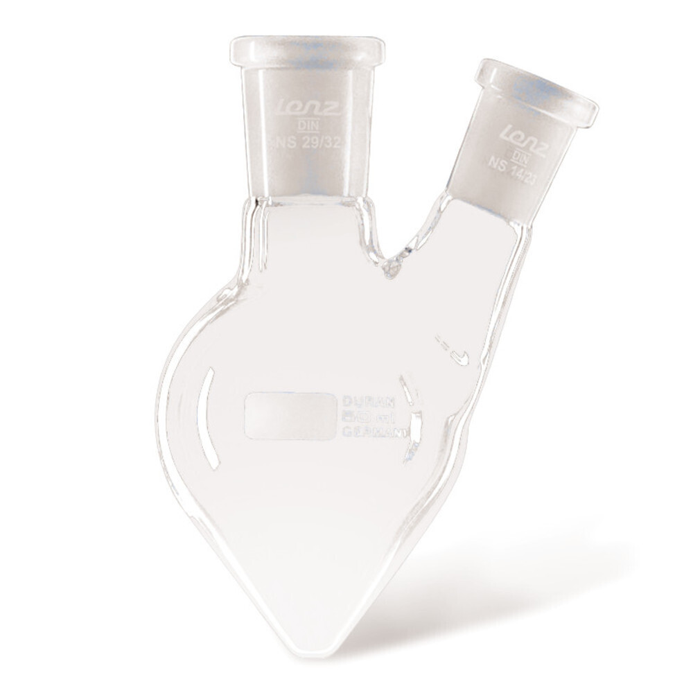 Two-necked, pear-shaped flasks, 25 ml, 19/26, 1 Piece